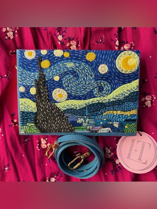 Olympia Le-Tan Handbags - Olympia Le Tan Starry Night Mini Strapped Book Clutch
